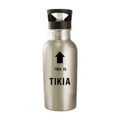 Molandra Products This Is Tikia - 20oz Stainless Steel Water Bottle, Silver