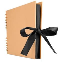 INNOCHEER Brown 8X12 Self Adhesive Scrapbook - 40 Sheets, 80 Pages, Hard Cover, Non-Fading Thick Craft Paper