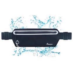 AIKENDO Slim Running Belt Fanny Pack Women Men,Runners Phone Holder Waist Bag,Run Pouch Waist Belt for Workout Jogging,Travel Money Belt Running Gear Accessories.