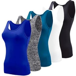 BQTQ 5 Pcs Basic Tank Tops for Women Undershirt Tank Top Sleeveless Under Shirts
