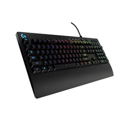 Logitech G213 Prodigy Wired Gaming Keyboard, LIGHTSYNC RGB Backlit Keys, Spill-Resistant, Customizable Keys, Dedicated Multi-Media Keys – Black