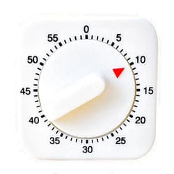 CONSTR Kitchen Timer,Mechanical Timer,Novelty White Square 60-Minutes Mechanical Timer Reminder Counting for Kitchen 1