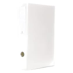 Bindertek 3-Ring 3-Inch Premium Linen Textured Legal Binder, for 8.5 x 14 Paper, White