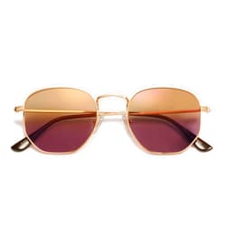 SOJOS Square Polarized Sunglasses for Women Men Small Hexagonal Polygon Mirrored Lens SJ1072