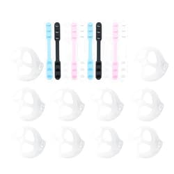 Beast Eye 3D Face Inner Bracket Support Frame Support Internal Bracket with Velcro, Adjustable Ear Extender Strap Extender Ear Hook Lipstick Protection for Adult [10+10PCS]