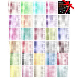 Nicpro Rhinestone Stickers 4950 PCS, Nicpro Self Adhesive Face Gems Stick on Body Jewels Crystal in 4 Size 30 Colors,30 Embellishments Sheet for Decorations Crafts Nail Makeup