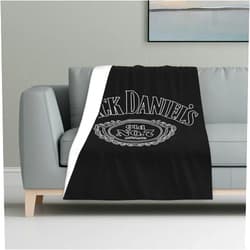 Bduldbvhc All-Season Lightweight Blanket,_Jack$Daniel'S$Whiskey$Logo_ Ultra Plush, Soft, Cozy-Fuzzy Flannel Fleece For Couch,