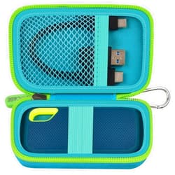GWCASE Hard Case Compatible with SanDisk 500GB/ 1TB/ 2TB/ 4TB Extreme Portable SSD - Up to 1050MB/s - USB-C, USB 3.2 Gen 2 - External Solid State Drive. Carrying Travel Holder for USB Cable -Green (Box Only)