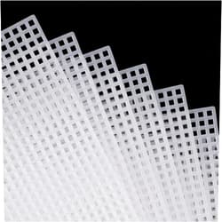 NICECRAFT 7 Sheets 13.2x10.35in 7 Count Plastic Canvas White Clear Needlepoint Plastic Mesh Sheets Cross Stitch Canvas for Crafts Embroidery Knit Crochet Projects
