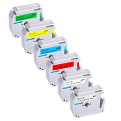 BEYONDTEK 6Pk P Touch M Tape Work with PT-65 PT-70 PT-70BM PT-M95 PTM95 Replace with Brother P Touch M Tape 12mm 0.47 M-K 131 M-K231s 431s 531s 631s 731s for Brother PTouch PT-45 PT-80 PT-90,8m 26.2ft