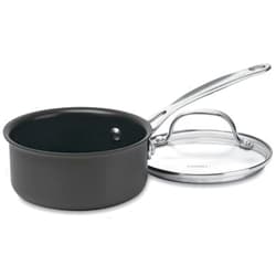 Cuisinart 1-Quart Saucepan, Chef's Classic Nonstick Hard Anodized Saucepan w/Cover, 619-14
