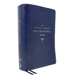 Thomas Nelson,Charles F. Stanley NIV, Charles F. Stanley Life Principles Bible, 2nd Edition, Leathersoft, Blue, Comfort Print: Growing in Knowledge and Understanding of God Through His Word