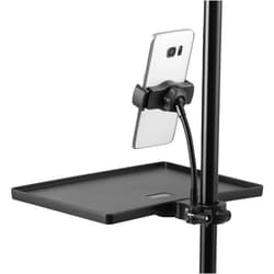 COSYOO 2-In-1 Microphone Stand Tray with Phone Holder, Clamp-On Mic Rack Tray Height Adjustable with Firm O-Ring Clamp, Mic Sound Card Holder for Recording, Live Streaming, Stage Performance