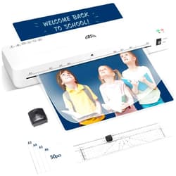 GLADTOP Laminator Machine, A3 Laminating Machine with 50 Laminating Pouches, Paper Trimmer, and Corner Rounder, 13-Inch Cold and Thermal Laminator Machine for Home Office School