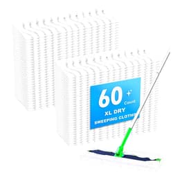 Bisenkud 60 Count XL Dry Sweeping Clothes for Swiffer Sweeper XL Mop, Pet Heavy Duty Dry Sweeping Cloths, Unscented Disposable Replacement Pad Refills