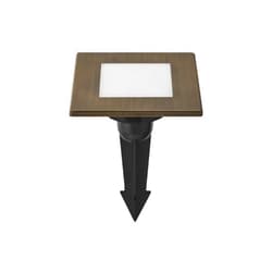 KastLite 1.8W 150LM LED Well/Deck Light with Brass Finish for Pathways, Gardens, Decks | 12V Soft White 3000K Integrated LED Square Outdoor InGround Well/Deck Light | IP68 Waterproof | Single Unit