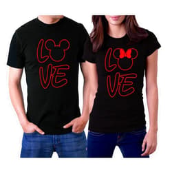 Picontshirt Matching Love Couple T-Shirts Set for him and her Valentines Day