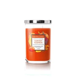 Colonial Candle Harvest Pumpkin Scented Jar Candle, Classic Cylinders Collection, 2 Wick, Orange, 11 oz - Up to 80 Hours Burn