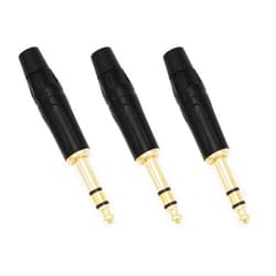 Fancasee 3 Pack 6.35mm Stereo Plug Replacement TRS 1/4