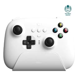 8Bitdo Ultimate 2.4G Wireless Controller, Hall Effect Joystick Update, Gaming Controller with Charging Dock for PC, Android, Steam Deck & Apple (White)
