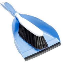 Rocky Mountain Goods Dustpan and Brush Set - 8-inch Dustpan - Comfort Grip Handles for Easy Cleaning - Damage Free Bristle Brush - Brush Locks Into Dustpan for Compact Storage