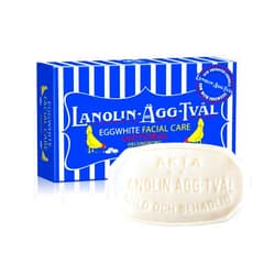 VICTORIA Swedish Egg White Facial Soap, 3-in-1 Gentle Daily Cleanser with Lanolin & Rose Water, for Oily & Combination Skin, 50g
