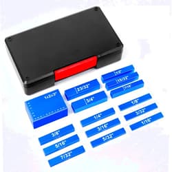 Tgzwme 15 PCS Setup Blocks Woodworking,Aluminum Height Gauge Blocks Set,Setup Blocks with Set Up Blocks for Woodworking for Router and Table Saw Accessories, Blue
