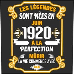 Amandine Doubarant,Légendes Anniversaire Les Légendes Sont Nèes En Juin 1920 À La Perfection Mûrir La Vie Commence Avec 100: Livre d'or - Son Jubilé Livre à Personnaliser pour les ... Decoration idée - Thème: Or (French Edition)
