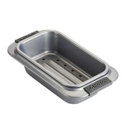 Anolon Advanced Nonstick Bakeware Meatloaf/Loaf Pan Set with Grips and Insert, 2 Piece, Gray