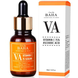 Cos De BAHA Vitamin C Serum 15% with Aloe Vera, Arbutin, Hyaluronic Acid - Korean Skincare for Radiant-Looking Skin