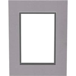 Woodburn's Stencil Shop 22x28 Double Acid Free White Core Picture Mats Cut for 18x24 Pictures in Ocean Grey and Slate Grey