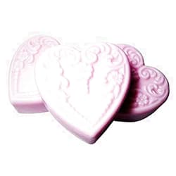 De'esse Boutique 3 Pc Xtra Lg Heart shaped Carnation Scented Soap Set - Shea Butter Goat Milk Soap