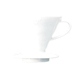 Hario V60 Ceramic Coffee Dripper, Size 01, White