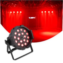 BaiChuann V-Show 18x18W LED Par Zoom Lights - 8-58 Degree Len Angle with DMX RGBWA+UV 6 in 1 Wash Par Can Light LED Stage Lighting DJ Light for Night Club Party DJ Disco Club Wedding Bar