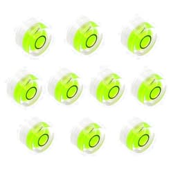 WOYISEPG 10Pcs Bubble Spirit Levels Mini Circular Bullseye Bubble Level Small Round Spirit Level Measuring Layout Tools (10x6mm, Non-Adhesive)