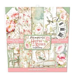 STAMPERIA INTERNATIONAL, KFT PAPER PAD 12X12 10PK HOUSE ROSE, 30.5 x 30.5 (12