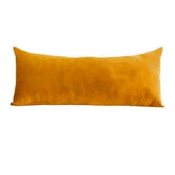 StangH Mustard Gold Velvet Body Pillow Cover 20x54, Super Soft Cozy Luxury Fuzzy Long Pillowcase with Hidden Zipper, Decorative Pillow Case for Pregnancy/Baby, 1 Piece