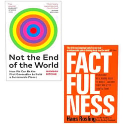 Ola Rosling Anna Rosling Rönnlund Hans Rosling,Hannah Ritchie Factfulness Ten Reasons We're Wrong About The World By Hans Rosling, Ola Rosling, Anna Rosling Rönnlund & Not the End of the World By Hannah Ritchie 2 Books Collection Set
