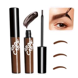 Stevenlay Brow Tattoo Peel Off Tint - Eyebrow Gel Tint with Eyebrow Stencils, Brow Gel Eyebrow Tattoos Long-Lasting Makeup, Waterproof Eye Brow Pencils for Women Create Full Voluminous Brows (Dark Brown)