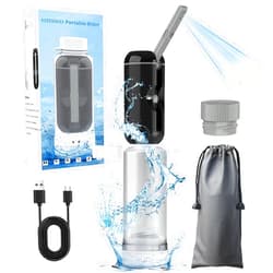 VITCOCO Portable Bidet for Travel, VITCOCO Rechargeable Electric Travel Bidet Sprayer with Adaptor, Waterproof High Pressure Handheld Bidet for Women Men Baby Cleaning