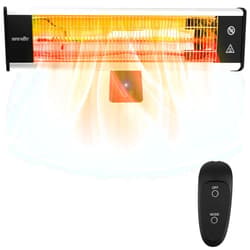 SereneLife Infrared Patio Heater, Wall-Mounted Electric Heater with Remote Control, 1500W, IP65 Approved, Odorless, Indoor/Outdoor for Patio, Restaurant, Backyard, Garage, Decks