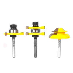 MNA Tongue and Groove Bits & 45 Degree Lock Miter Router Bit, 1/4 Inch Shank Wood Milling Cutter Bits