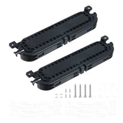 Antrader Fiber Optic Protection Box,2Pcs FTTH Drop Cable Protection Box for Indoor and Outdoor Fiber Connection Protection,Black