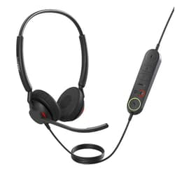 Jabra Engage 40 Wired Stereo Headset with Inline Call Control - Noise-Cancelling 2-Mic Technology, and USB-C Cable - Works With All Leading Unified Communications Platforms Such As Zoom, Unify - Black