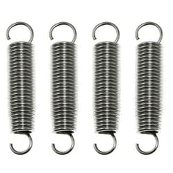 Maxmoral 4PCS Metal Bass Drum Pedal Spring Pedal Spring 2.4x 0.4 inch Standard Replacement Pedal Spring Galvanised Pedal Spring Stainless Steel Percussion Hardware