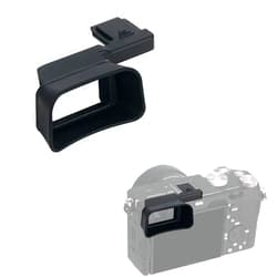 Kiwifotos Soft Silicone Extended Viewfinder Eyecup Eye Cup Eyepiece for Sony A7C A7 C Camera, Install via Camera HotShoe Sony A7C Eyecup Replacement