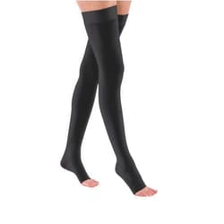 JOBST Relief 15-20 mmHg Compression Stockings, Thigh High Silicone Band, Open Toe | Compression Socks for Women/ Men for Tired, Aching or Swollen Legs