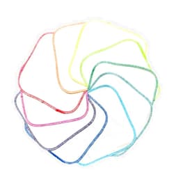 Gina's Soft Cloth Shop 2 Ply Organic Birdseye Washable Baby Wipes 8x8 Inches Set of 20 Rainbow Assortment- Proudly Made in the USA!