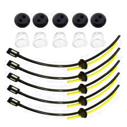 BayDe 5Sets Fuel Filter Pipes Fuel Hose Seal Hedge for Strimmer Trimmer Brush Cutter Rubber Grommet Seals Primers Bulbs Spare Parts