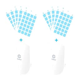 Gideal Flying Insect Trap Indoor Plug in Bug Light Catcher White Black (2Device + 10 Glue Cards)